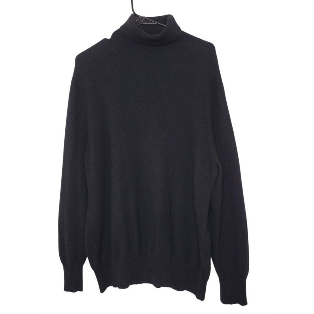 Neiman Marcus Size 3X The Cashmere Collection Turtle Neck Sweater in Black